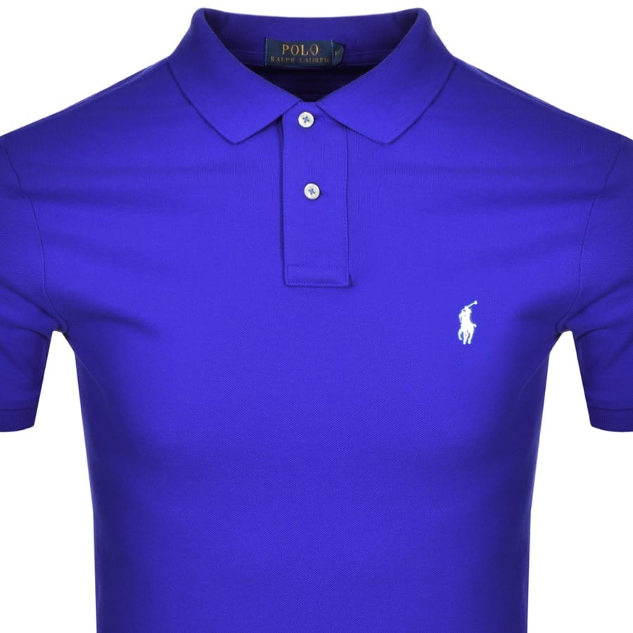 Alternative Image for ProductRalph Lauren Slim Fit Polo T Shirt Blue2
